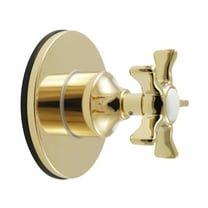 Kingston Brass KS3032NX Hamilton Single-Handle Three-Way Diverter Valve with Round Trim Kit, Polished Brass