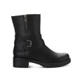 thumbnail image 2 of SUN STONE Womens Black Buckle Accent Cushioned Stellaa Round Toe Block Heel Zip-Up Riding Boot 8 M, 2 of 4