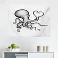thumbnail image 1 of Octopus Tapestry, Nautical Theme Illustration of Huge Tentacles on Plain Background, Fabric Wall Hanging Decor for Bedroom Living Room Dorm, 2 Sizes, White and Charcoal Grey, by Ambesonne, 1 of 1