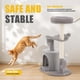 thumbnail image 3 of EDX Torre Cat Tree Pequeña de 33", Cat Tree con Cama Curva, Acogedor Condominio de Cat, Poste Rascador de Cat, para Gatos de Interior, Gris Claro, 3 of 7