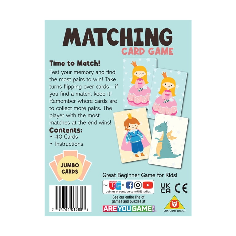 University Games Matching Card Game Memory Game photo 3