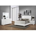 thumbnail image 2 of Felicity 4-piece Eastern King Bedroom Set White High Gloss, 2 of 14