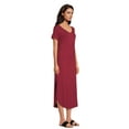 thumbnail image 6 of Time and Tru Women's Knit Maxi Dress with Short Sleeves, Sizes XS-XXXL, 6 of 6