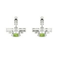 thumbnail image 4 of 1.63 ct Lever-Back Drop Dangle Earrings for Women | 5mm Round Cut Natural Peridot | 14K White Gold, 4 of 5