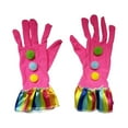 thumbnail image 1 of Guantes de payaso de Halloween, accesorio de disfraz para disfrazarse, juego de rol. Rosa roja, 1 of 8