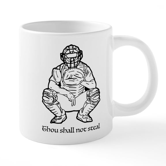 CafePress - Thou Shall Not Steal - 20 Oz White Ceramic Mega Mug