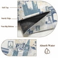 thumbnail image 6 of Round Area Rug 4 Ft, Eiffel Tower Washable Non-Slip Circle Carpet for Living Room/Bedroom, European Architectural Retro Hand-Painted Low-Profile Crawling Mats Collection Rugs for Indoor, 6 of 8