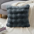 thumbnail image 3 of REGALWOVEN 1 Pc Faux Fur Cozy Decorative Throw Pillow Case Luxury Soft Modern Plush Pillowcase Black 18" x 18", 3 of 7