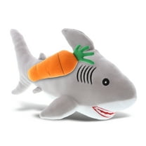 DolliBu Happy Easter Baby Soft Plush Grey Shark with Carrot Plush - Sea Life Stuffed Animals with Carrot Plush Toy, Perfect Easter Gift, Spring Easter Plush Animal Toy for Kids, Adults - 7 Inch