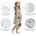 thumbnail image 7 of I Love My Dogs Art Hooded Bath Towel，50"x30" for Ages 3 To 12 Kids, Quick Dry Lightweight Soft Microfiber Hood Beach Towel Cover Up for Kids, 7 of 7