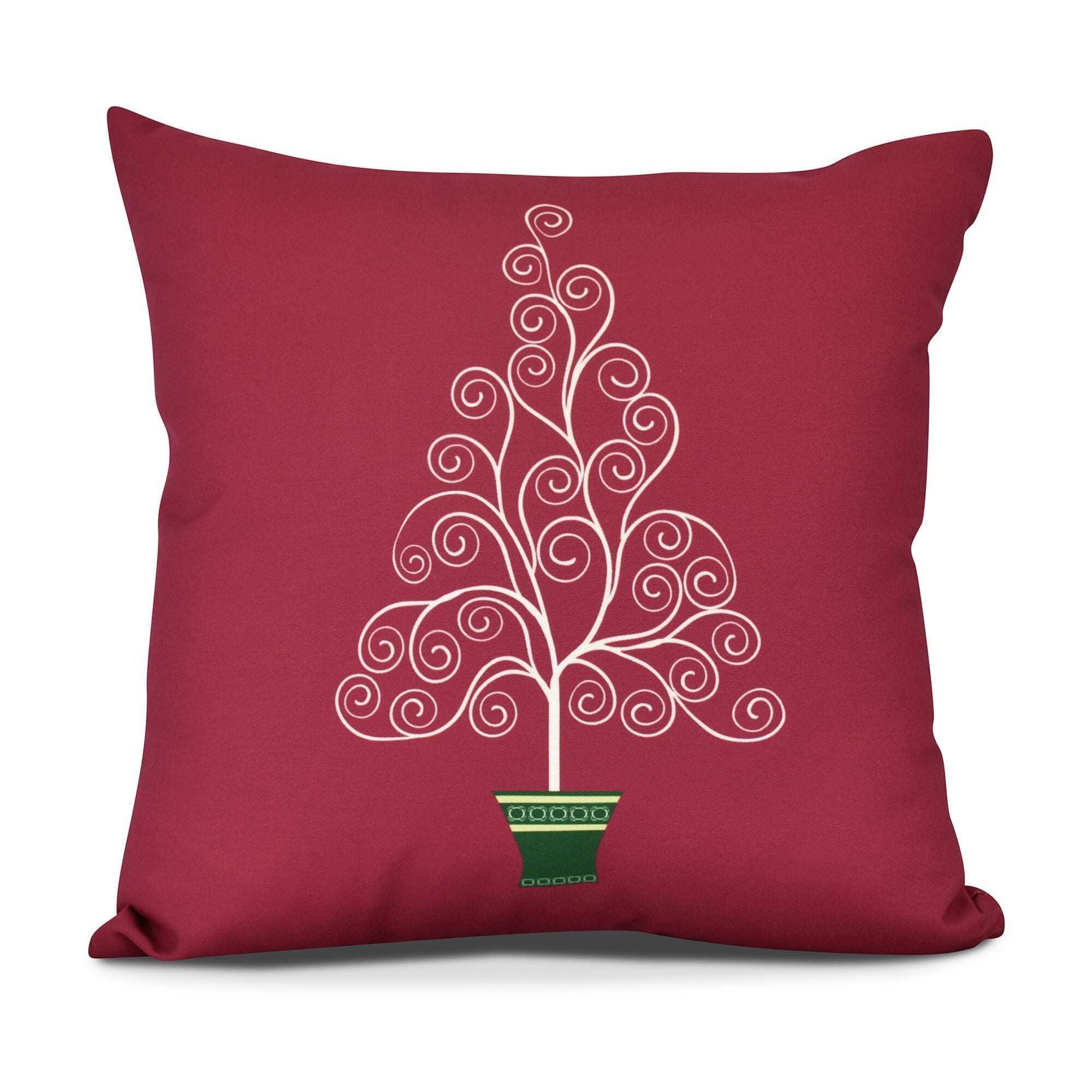 Filigree Tree, Geometric Print Pillow