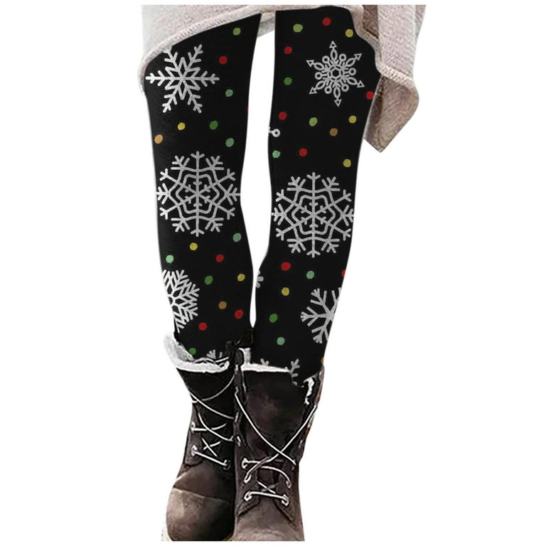 Bigersell Curvy Pants for Women Full Length Womens Fashion Casual Christmas  Printed Tight Leggings High Waist Long Pants High Waist Leggings for