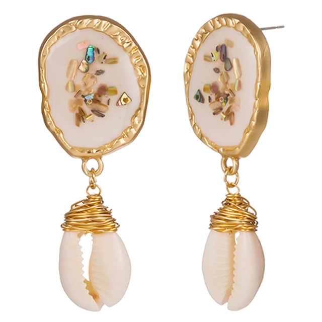 Womens Earrings Fashion Creative Natural Shell Stud Earrings Jewelry Earrings