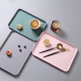thumbnail image 3 of Rectangular Serving Trays Storage Tray Easy to Clean Non-Slip Dinner Plate for Coffee Table  Kitchen  Parties, 3 of 5