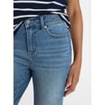 thumbnail image 5 of Time and Tru Women's Mid Rise Denim Bermuda Shorts, 10" Inseam, Sizes 0-22, 5 of 6