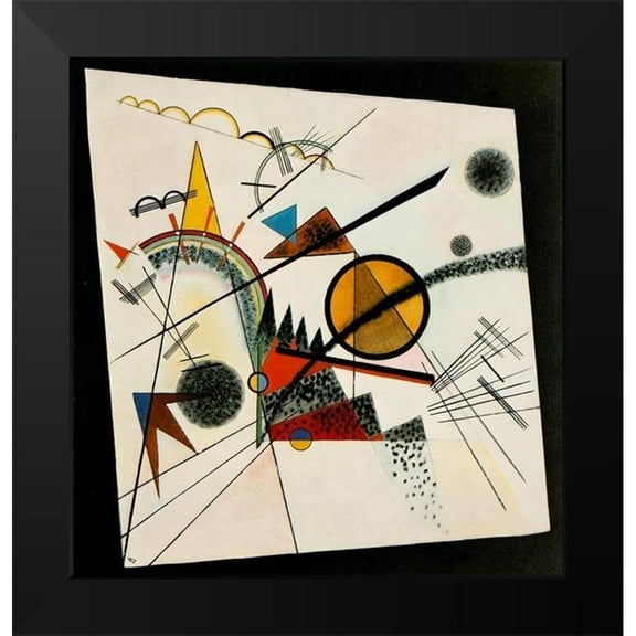 Kandinsky, Wassily 12x12 Black Modern Framed Museum Art Print Titled - In the Black Square 1923