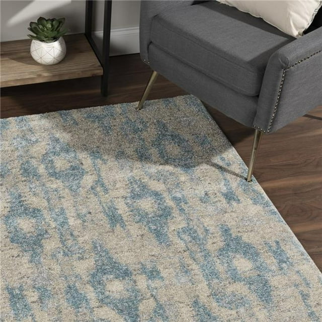 Dalyn Rug AE1RE3X5 3 ft. 3 in. x 5 ft. 3 in. AE1 Aero Rectangle Area Rug, Robins Egg