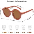 thumbnail image 3 of Bonitas gafas de sol polarizadas redondas para niños, niñas y niños con protección UV400., 3 of 5