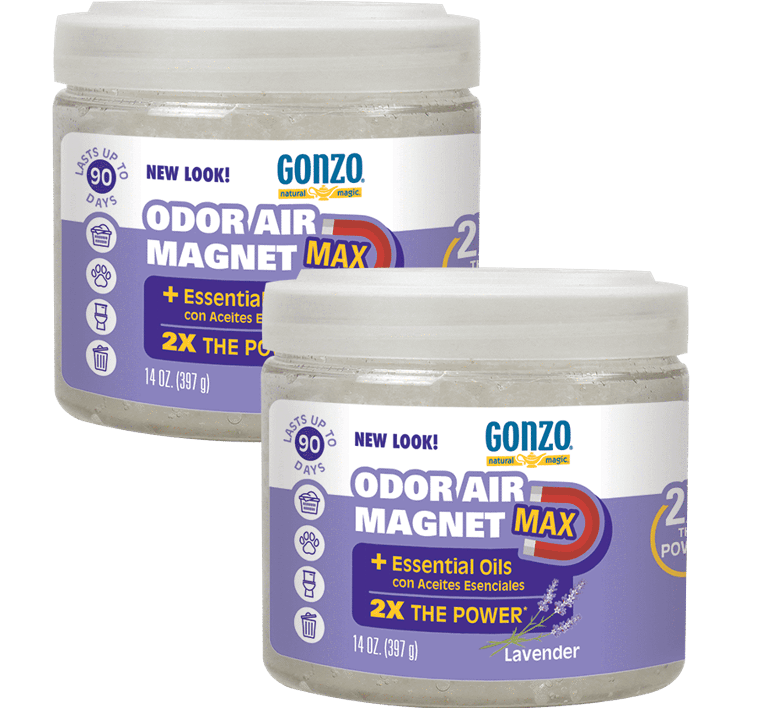 Gonzo Natural Magic Naturally Pure Odor Removing Gel, Lavender - 14 Ounce (2  Pack) - Walmart.com