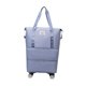 thumbnail image 3 of Bolsa de lona con ruedas, bolsa expandible, bolsa de almacenamiento, bolsa de mano, bolsa de lona plegable con ruedas para deportes azul claro, 3 of 9