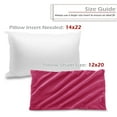 thumbnail image 3 of Nestl Velvet Throw Pillow Covers Solid Rectangle Soft Decorative Pillow Cover for Sofa, 12" x 20", Hot Pink, Pack of 4, 3 of 8