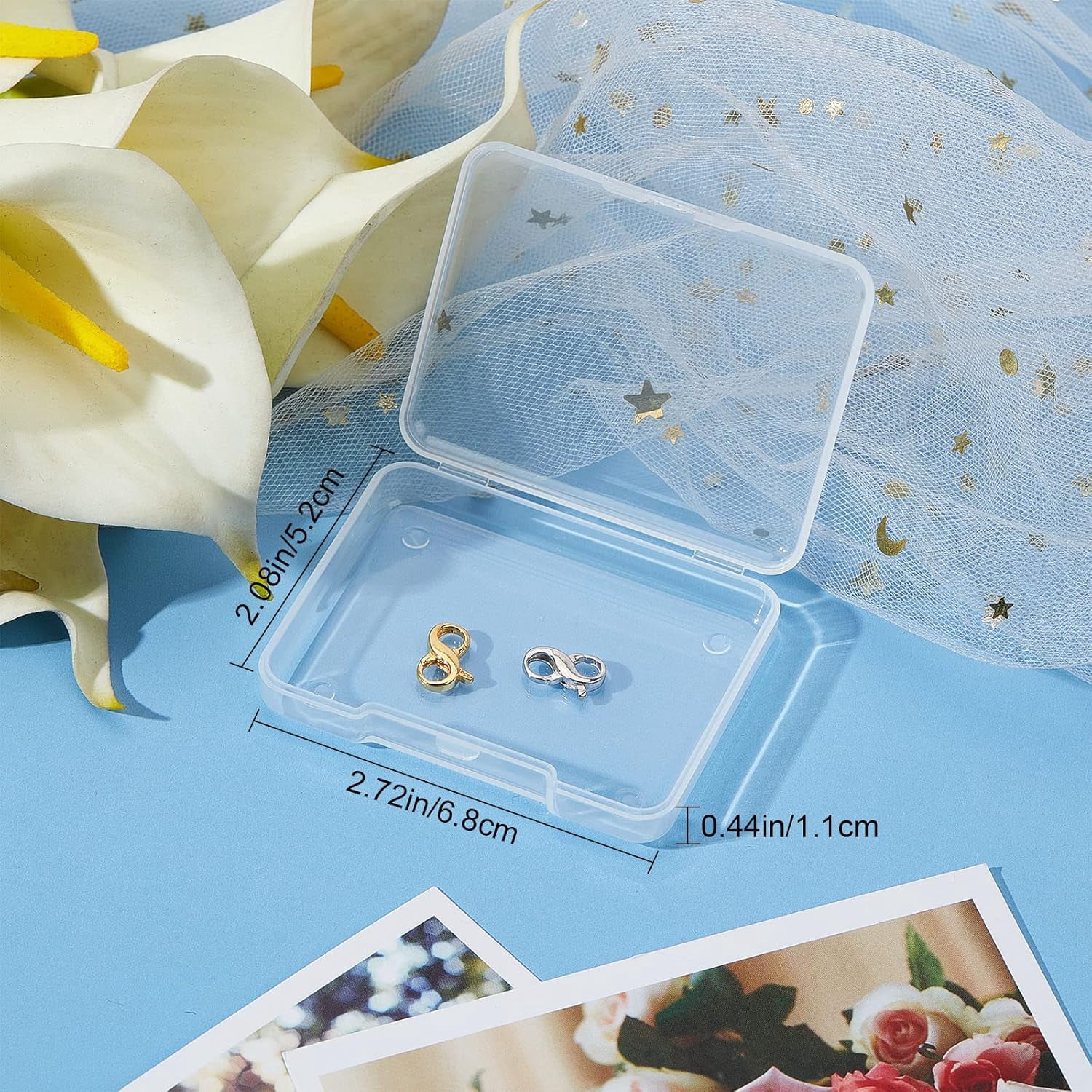 1 Box 2Pcs 925 Sterling Silver Lobster Clasp Double Lobster Clasps Infinity Clasp Number 8 Bracelet Extender Necklace Shortener Clasp for Jewelry Making Findings Women Adults DIY Crafts