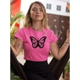 thumbnail image 2 of Monarch Butterfly Handdrawn T-Shirt Women -Image by Shutterstock, Female x-Large, 2 of 4
