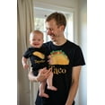 thumbnail image 3 of Fathers Day Taco Taquito Dad and Baby Shirts Funny Daddy and Son Matching Outfit Baby Black 24M (18-24M) / Dad Black Large, 3 of 4