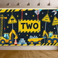 thumbnail image 5 of Construction Themed Yellow Sign Two Banner Backdrop Decor for Party Photography Props Kids Birthday Celebrations Decorations, 5 of 7