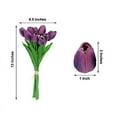 thumbnail image 2 of BalsaCircle 10 Eggplant 13" Single Floral Stem Foam Tulips Flowers Blooms, 2 of 7
