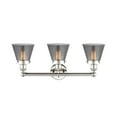 thumbnail image 4 of 616-3W-SN-G61 Innovations Lighting Cone - 3 Light Bath Vanity In Industrial Style-10 Inches Tall and 24.5 Inches Wide-Brushed Satin Nickel, 4 of 7