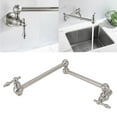 thumbnail image 4 of Stretchable Swing Arm Sink Faucet, G1/2 Male Thread Size Swing Arm Kitchen Faucet  For Home Brushed, 4 of 8