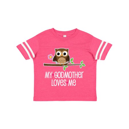 

Inktastic My Godmother Loves Me Owl Gift Toddler Toddler Girl T-Shirt