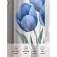 thumbnail image 6 of Blue Spring Floral Sheer Curtains 72 Inch Length 2 Panels Set, Wildflower Garden Botanical Voile Window Treatment Rod Pocket Curtains Sheers Drapes for Bedroom/Living Room/Kitchen 52"x72"x2, 6 of 7