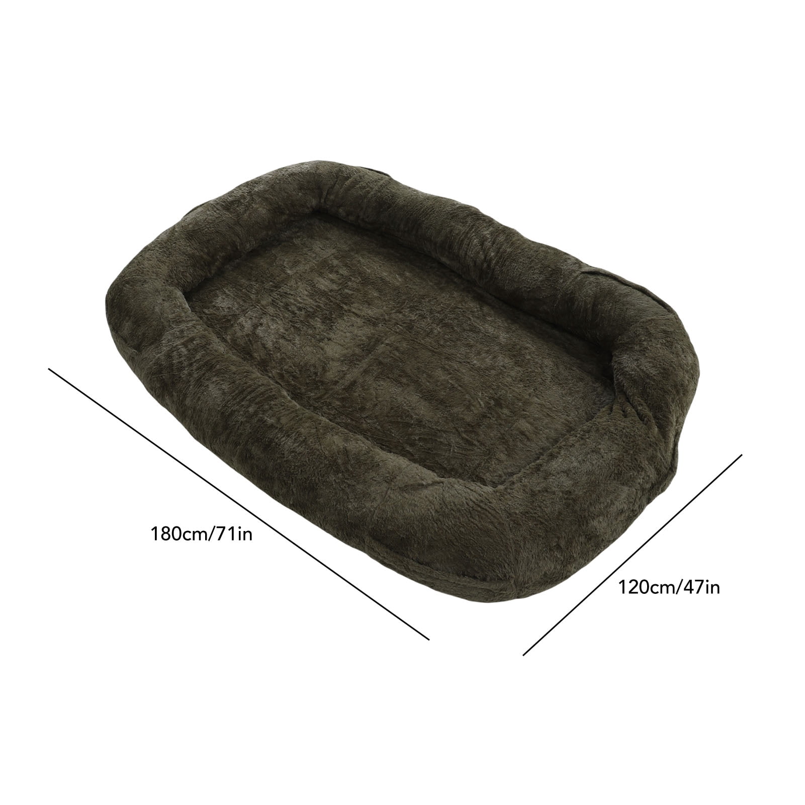 Pet Sofa Bed Human Dog Bed 71x47x12in Washable Extra Large Comfortable Pet Bed With Soft Blanket For Sleeping,Green