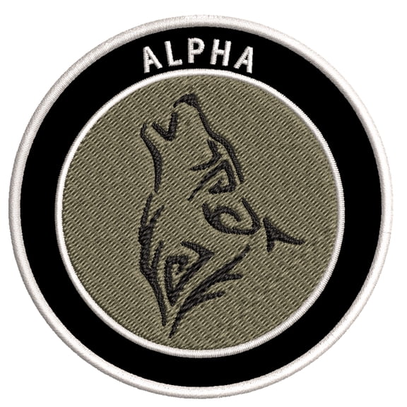 Alpha Wolf Howl Embroidered Patch Iron/Sew-On Applique Travel Souvenir