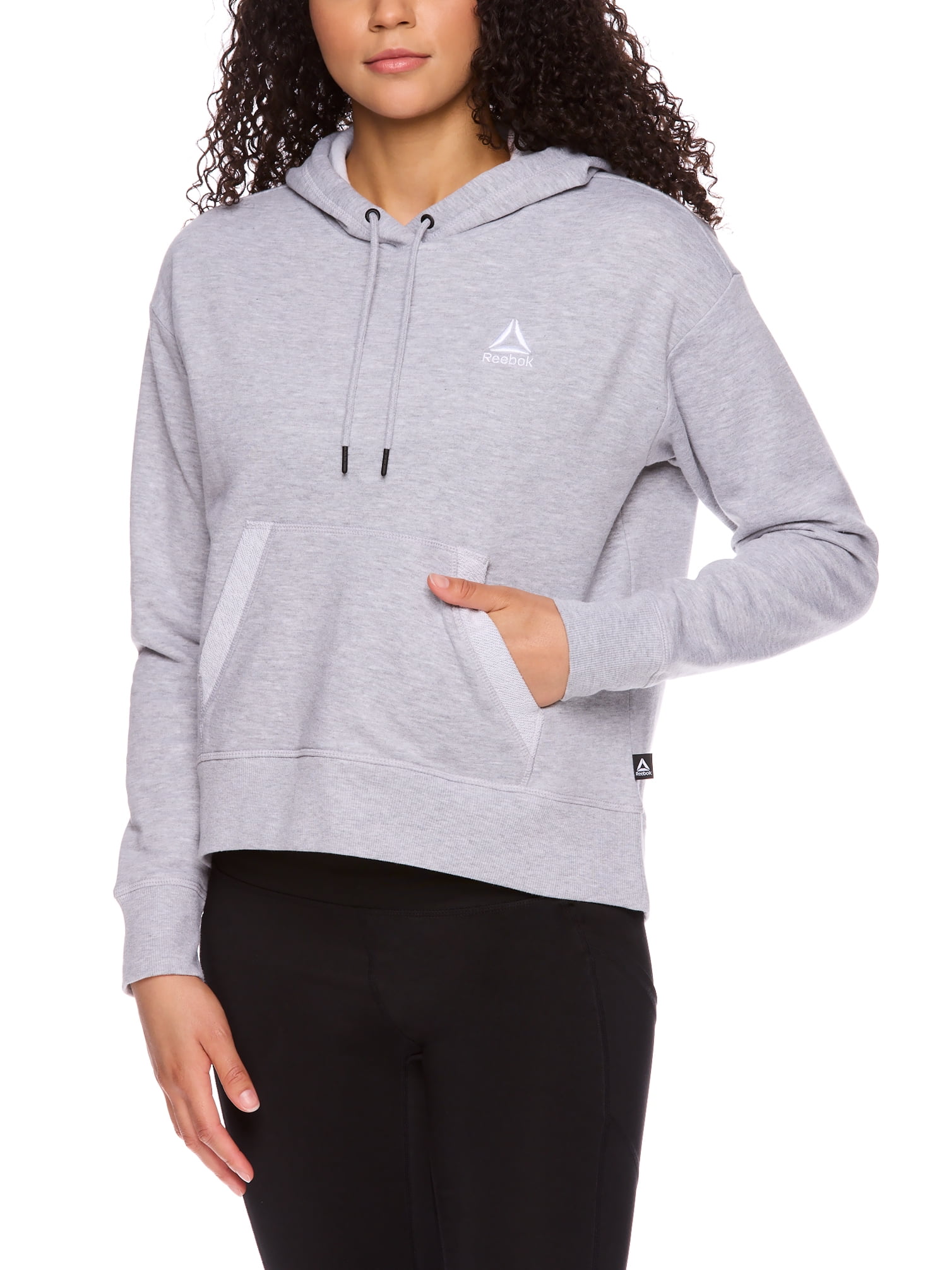 Reebok Women's Renew Cropped Hoodie with Front Pocket, Sizes XS-XXXL