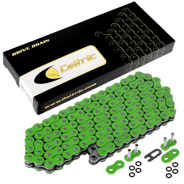 Cadena De Transmisión Caltric Con Junta Tórica Compatible Con Kawasaki Kx450F Kx-450F Kx 450 F 2006-2013 Verde