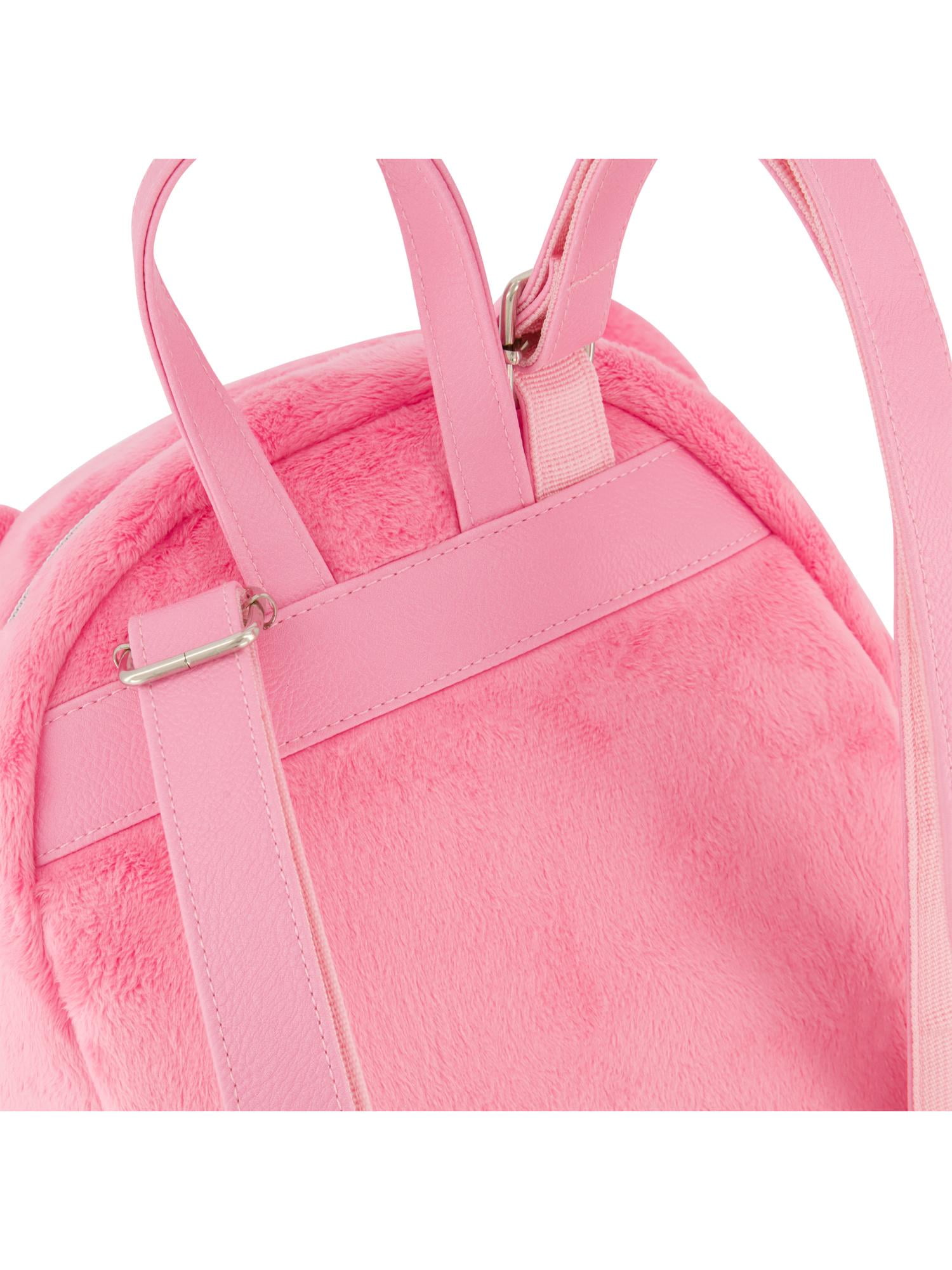 Care Bears and Strawberry Shortcake Backpack, Plush Heart Mini Travel Bag, Pink, One Size