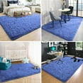 thumbnail image 4 of GPED Fluffy Area Rug,6x9 ft Soft Shaggy Rugs Fluffy Carpets, Non-Skid Plush Area Rugs for Living Room Bedroom Decor（Blue）, 4 of 7