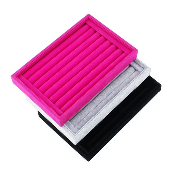 Organize In Elegance, Jewelry Organizer Tray, Velvet Ring Earrings Trays, Stud Earring Holder, Display Showcase For Rings And Studs