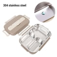thumbnail image 4 of 316 Stainless Steel BentoBox, 3 Compartment 1000ml Lunch Box Lunch Containers with Insulated Bag, Utensils, Portable Lunch Food Container for Adults Kids School, 4 of 7