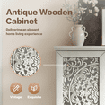 thumbnail image 5 of Tcbosik 55" Tall Accent Cabinet with Drawer and 2 Doors, Buffet Sideboard with Adjustable Shelf, Storage Cabinet for Dining Room, Living Room, Entryway, Antique Grey White, 5 of 7