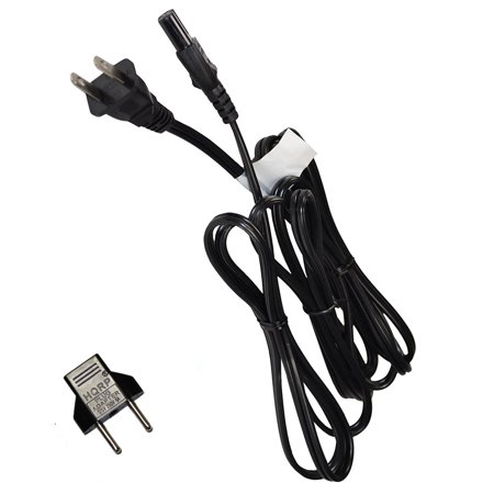 HQRP AC Power Cord for Bowers & Wilkins A7, Zeppelin Air Powered Speaker Mains Cable + HQRP Euro Plug