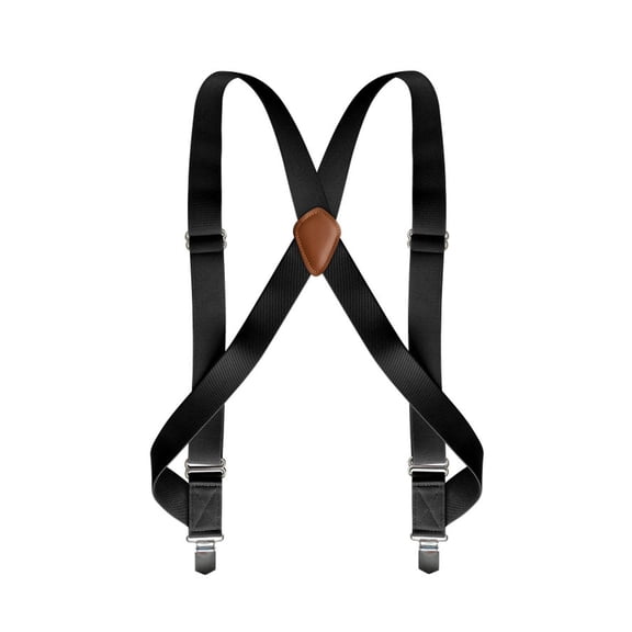 Yunhgft Men's suspenders with clips Elastic suspenders Comfortable and casual Adjustable Black