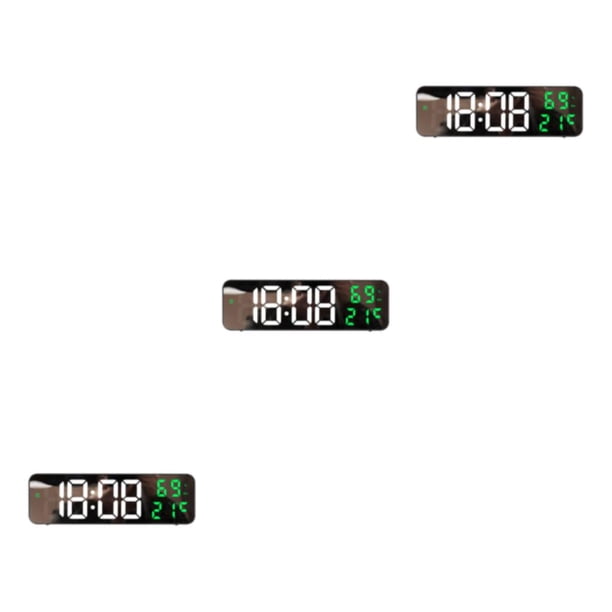 Temporizador digital LED de estilo moderno Advancent ABS carga USB espejo 15 reloj de pared grande Negro