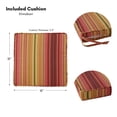 thumbnail image 4 of Outdoor PE Wicker Foldable Reclining Chair with Kinnabari Stripe Seat Cushion, 4 of 10
