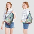 thumbnail image 4 of Earthy Artistic Sling Pack - Adjustable Crossbody Bag with Retro Designs, 4 of 4