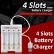 thumbnail image 3 of Cargador de batería USB de 4 ranuras Smart Nickel Hydrogen AA AAA Station, 3 of 9
