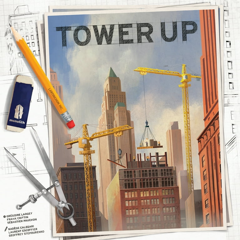 Monolith Board Games: Tower Up - City Building Board Game, Competitive Strategy, Urban Construction Plannning, Family, Ages 8+, 2-4 Players, 30 Min Monolith Board Games: Tower Up - City Building Board Game, Competitive Strategy, Urban Construction Plannning, Family, Ages 8+, 2-4 Players, 30 Min